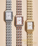 Buy Shop Fossil Raquel Three Hand White Dial Two Tone Steel Strap Watch For Women - ES5222 USA Online