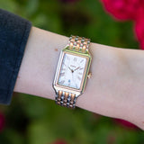 Buy Shop Fossil Raquel Three Hand White Dial Two Tone Steel Strap Watch For Women - ES5222 USA Online