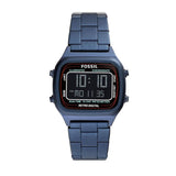 Buy Shop Fossil Retro Analog-Digital Black Dial Blue Steel Strap Watch for Men - FS5896 USA Online