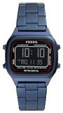 Buy Shop Fossil Retro Analog-Digital Black Dial Blue Steel Strap Watch for Men - FS5896 USA Online