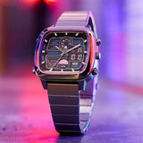 Buy Shop Fossil Retro Analog-Digital Black Dial Grey Steel Strap Watch for Men - FS5892 USA Online