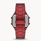 Buy Shop Fossil Retro Analog-Digital Black Dial Red Steel Strap Watch for Men - FS5897 USA Online
