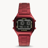 Buy Shop Fossil Retro Analog-Digital Black Dial Red Steel Strap Watch for Men - FS5897 USA Online