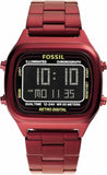 Buy Shop Fossil Retro Analog-Digital Black Dial Red Steel Strap Watch for Men - FS5897 USA Online
