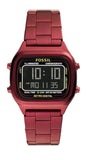 Buy Shop Fossil Retro Analog-Digital Black Dial Red Steel Strap Watch for Men - FS5897 USA Online