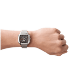 Buy Shop Fossil Retro Analog-Digital Black Dial Silver Steel Strap Watch for Men - FS5890 USA Online