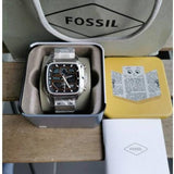 Buy Shop Fossil Retro Analog-Digital Black Dial Silver Steel Strap Watch for Men - FS5890 USA Online