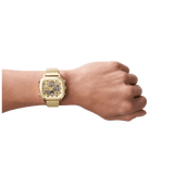 Buy Shop Fossil Retro Analog-Digital Gold Dial Gold Steel Strap Watch for Men - FS5889 USA Online