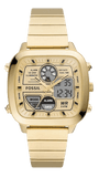 Buy Shop Fossil Retro Analog-Digital Gold Dial Gold Steel Strap Watch for Men - FS5889 USA Online