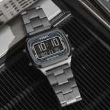 Buy Shop Fossil Retro Digital Black Dial Black Steel Strap Watch for Men - FS5846 USA Online