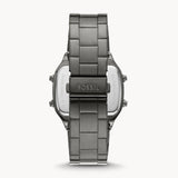 Buy Shop Fossil Retro Digital Black Dial Black Steel Strap Watch for Men - FS5846 USA Online