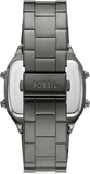 Buy Shop Fossil Retro Digital Black Dial Black Steel Strap Watch for Men - FS5846 USA Online