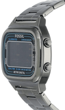 Buy Shop Fossil Retro Digital Black Dial Black Steel Strap Watch for Men - FS5846 USA Online
