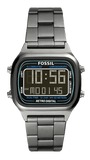 Buy Shop Fossil Retro Digital Black Dial Black Steel Strap Watch for Men - FS5846 USA Online