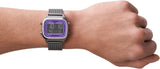 Buy Shop Fossil Retro Digital Purple Dial Grey Mesh Strap Watch for Men - FS5888 USA Online