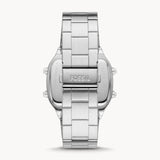 Buy Shop Fossil Retro Digital Silver Dial Silver Steel Strap Watch for Men - FS5844 USA Online