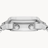 Buy Shop Fossil Retro Digital Silver Dial Silver Steel Strap Watch for Men - FS5844 USA Online