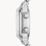 Buy Shop Fossil Retro Digital Silver Dial Silver Steel Strap Watch for Men - FS5844 USA Online