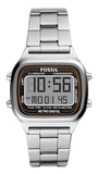 Buy Shop Fossil Retro Digital Silver Dial Silver Steel Strap Watch for Men - FS5844 USA Online