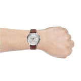 Buy Shop Fossil Retro Pilot Chronograph Silver Dial Brown Leather Strap Watch for Men - FS5809 USA Online