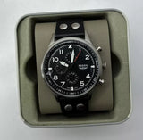 Buy Shop Fossil Retro Pilot Chronograph Black Dial Black Leather Strap Watch for Men - FS5806 USA Online