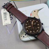Buy Shop Fossil Retro Pilot Chronograph Brown Dial Brown Leather Strap Watch for Men - FS5833 USA Online