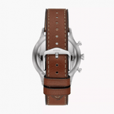 Buy Shop Fossil Retro Pilot Chronograph Silver Dial Brown Leather Strap Watch for Men - FS5809 USA Online