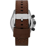Buy Shop Fossil Retro Traveler Chronograph White Dial Brown Leather Strap Watch for Men - CH2886 USA Online