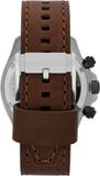 Buy Shop Fossil Retro Traveler Chronograph White Dial Brown Leather Strap Watch for Men - CH2886 USA Online