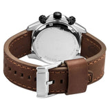Buy Shop Fossil Retro Traveler Chronograph White Dial Brown Leather Strap Watch for Men - CH2886 USA Online