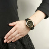 Buy Shop Fossil Riley Black Dial Black Leather Strap Watch for Women - ES3696 USA Online
