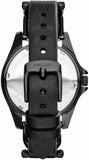Buy Shop Fossil Riley Black Dial Black Leather Strap Watch for Women - ES3696 USA Online
