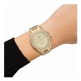 Buy Shop Fossil Riley Gold Dial Gold Steel Strap Watch for Women - ES3203 USA Online