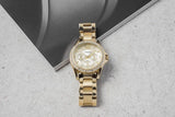 Buy Shop Fossil Riley Gold Dial Gold Steel Strap Watch for Women - ES3203 USA Online