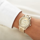 Buy Shop Fossil Riley Gold Dial Gold Steel Strap Watch for Women - ES3203 USA Online