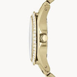 Buy Shop Fossil Riley Gold Dial Gold Steel Strap Watch for Women - ES3203 USA Online