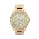 Buy Shop Fossil Riley Gold Dial Gold Steel Strap Watch for Women - ES3203 USA Online
