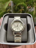 Fossil Riley Gold Dial Gold Steel Strap Watch for Women - ES3203