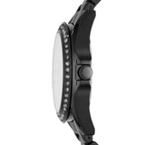 Buy Shop Fossil Riley Multifunction Black Dial Black Steel Strap Watch for Women - ES4519 USA Online