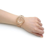 Buy Shop Fossil Riley Multifunction Rose Gold Dial Rose Gold Steel Strap Watch for Women - ES2811 USA Online