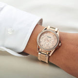 Buy Shop Fossil Riley Multifunction Rose Gold Dial Rose Gold Steel Strap Watch for Women - ES2811 USA Online