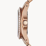 Buy Shop Fossil Riley Multifunction Rose Gold Dial Rose Gold Steel Strap Watch for Women - ES2811 USA Online