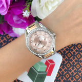 Buy Shop Fossil Riley Multifunction Rose Gold Dial Two Tone Steel Strap Watch for Women - ES4145 USA Online