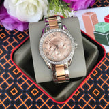 Buy Shop Fossil Riley Multifunction Rose Gold Dial Two Tone Steel Strap Watch for Women - ES4145 USA Online