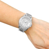 Buy Shop Fossil Riley Multifunction Silver Dial Silver Steel Strap Watch for Women - ES3202 USA Online