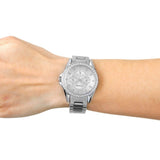 Buy Shop Fossil Riley Multifunction Silver Dial Silver Steel Strap Watch for Women - ES3202 USA Online