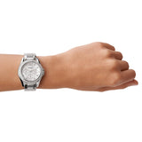 Buy Shop Fossil Riley Multifunction Silver Dial Silver Steel Strap Watch for Women - ES3202 USA Online
