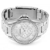 Buy Shop Fossil Riley Multifunction Silver Dial Silver Steel Strap Watch for Women - ES3202 USA Online