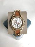 Buy Shop Fossil Riley Multifunction White Dial Orange Leather Strap Watch for Women - ES3723 USA Online