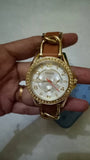 Buy Shop Fossil Riley Multifunction White Dial Orange Leather Strap Watch for Women - ES3723 USA Online